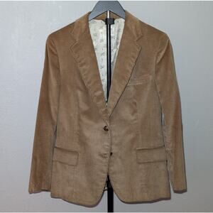 Nordstrom Brown Corduroy Unisex Blazer Two-Button Single-Vented Notch Lapel VTG